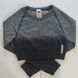 Gymshark Adapt Ombre Seamless Long Sleeve Crop Top Size M